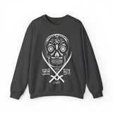 5050bmx La Muerte Skull Crewneck Sweatshirt (White)