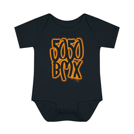 5050bmx Graffiti Infant Baby Onesie (Orange)