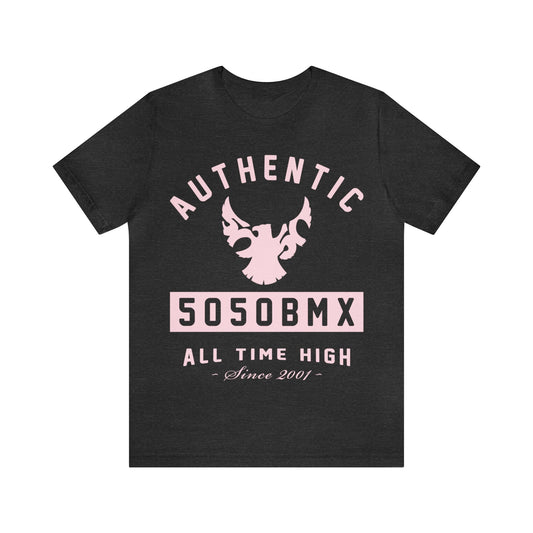 5050bmx All Time High (Front Print) (Pink) - Short Sleeve Tee