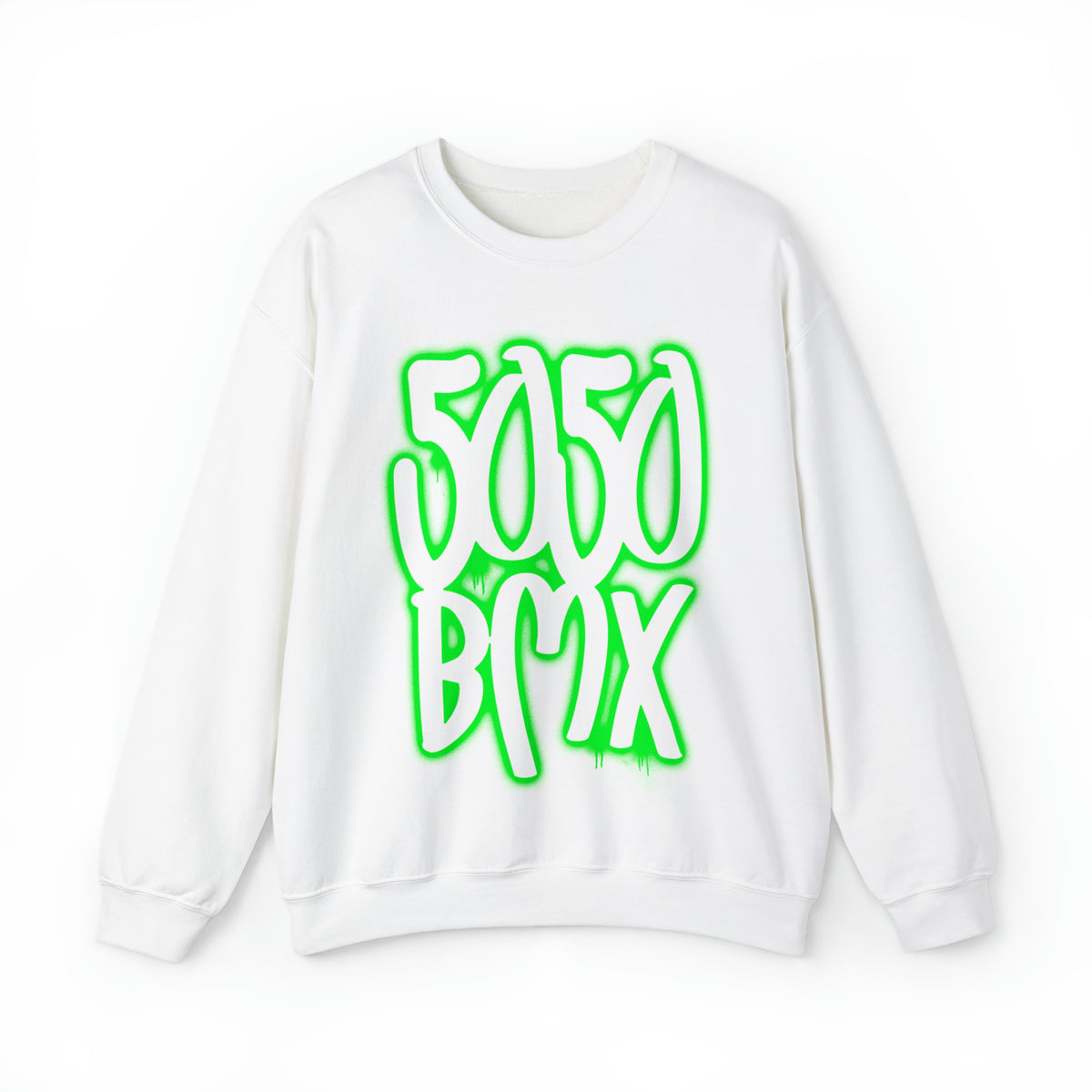 5050bmx Graffiti Crewneck Sweatshirt (Green)
