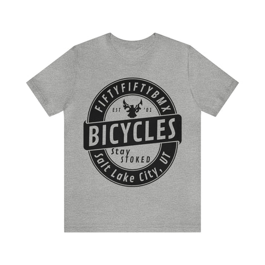 5050bmx Stay Stoked (Front Print) (Black) - Short Sleeve Tee