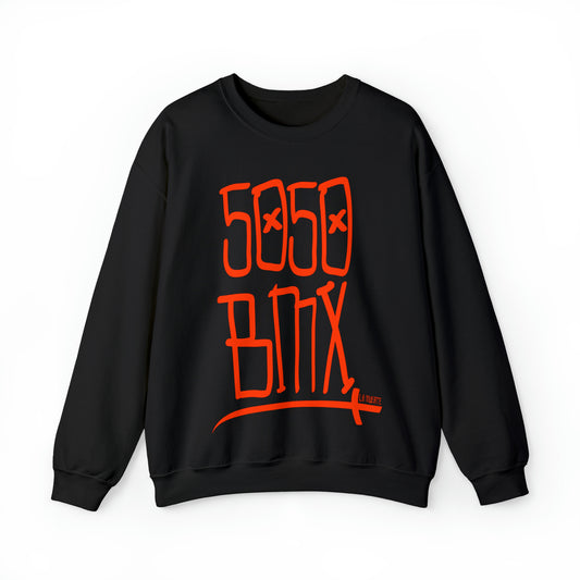 5050bmx Scrawl Crewneck Sweatshirt (Red)