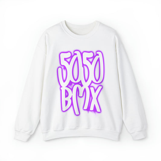 5050bmx Graffiti Crewneck Sweatshirt (Purple)