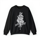 5050bmx La Muerte Snake Dagger Crewneck Sweatshirt (White)