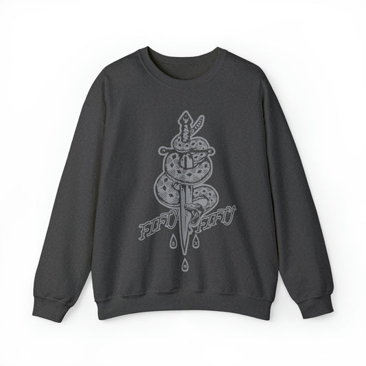 5050bmx La Muerte Snake Dagger Crewneck Sweatshirt (Silver)
