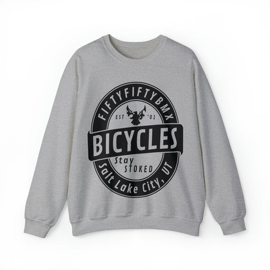 5050bmx Stay Stoked Crewneck Sweatshirt (Black)