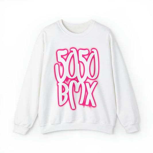 5050bmx Graffiti Crewneck Sweatshirt (Pink)