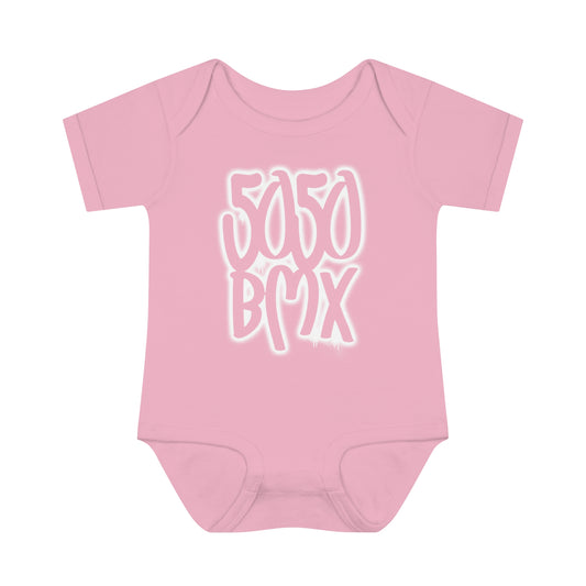 5050bmx Graffiti Infant Baby Onesie (White)