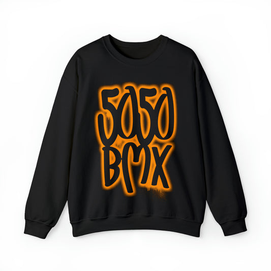 5050bmx Graffiti Crewneck Sweatshirt (Orange)