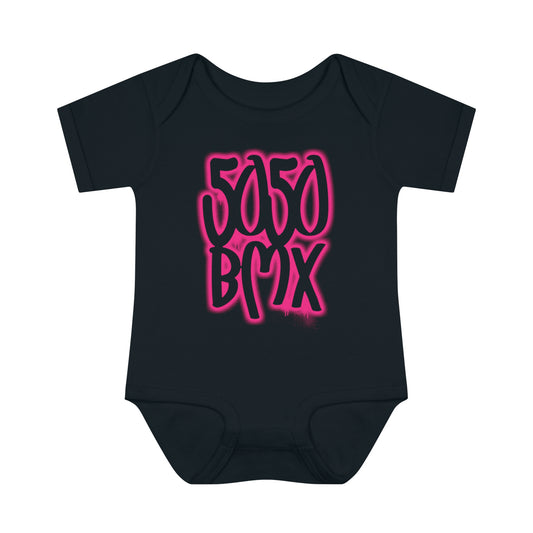 5050bmx Graffiti Infant Baby Onesie (Pink)