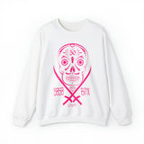 5050bmx La Muerte Skull Crewneck Sweatshirt (Neon Pink)