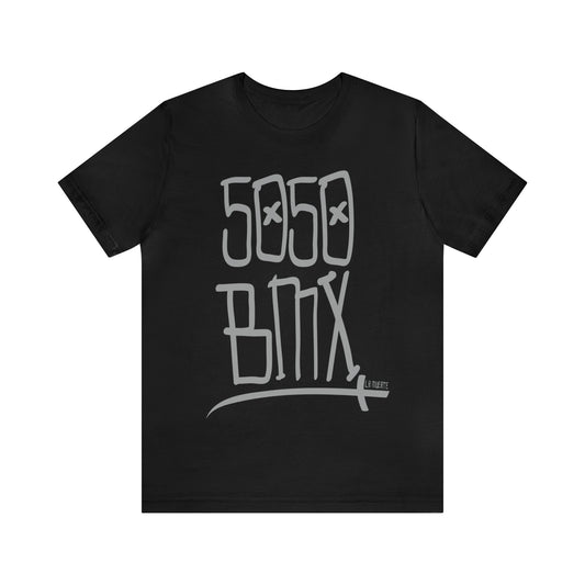 5050bmx Scrawl (Silver) - Short Sleeve Tee