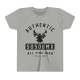 5050bmx All Time High (Front Print) (Black) - Youth Short Sleeve Tee