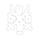 5050bmx La Muerte Swords (White) Sticker (4" or 6")