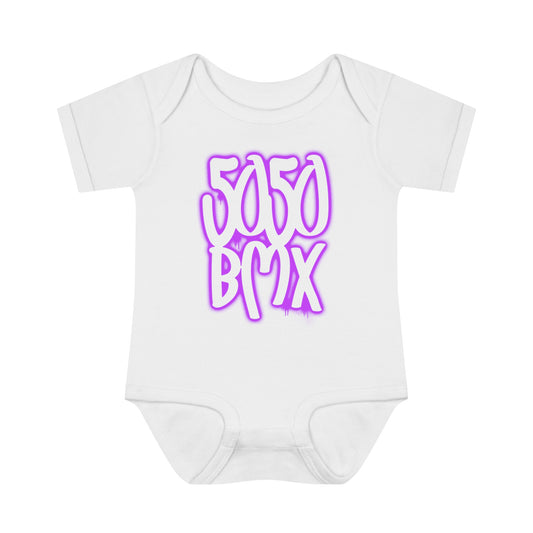 5050bmx Graffiti Infant Baby Onesie (Purple)
