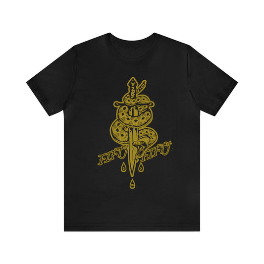 5050bmx La Muerte Snake Dagger (Vintage Vegas Gold) - Short Sleeve Tee