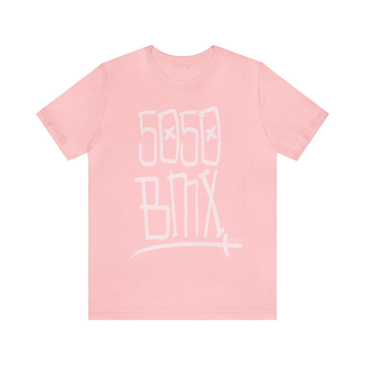 5050bmx Scrawl (Light Pink) - Short Sleeve Tee