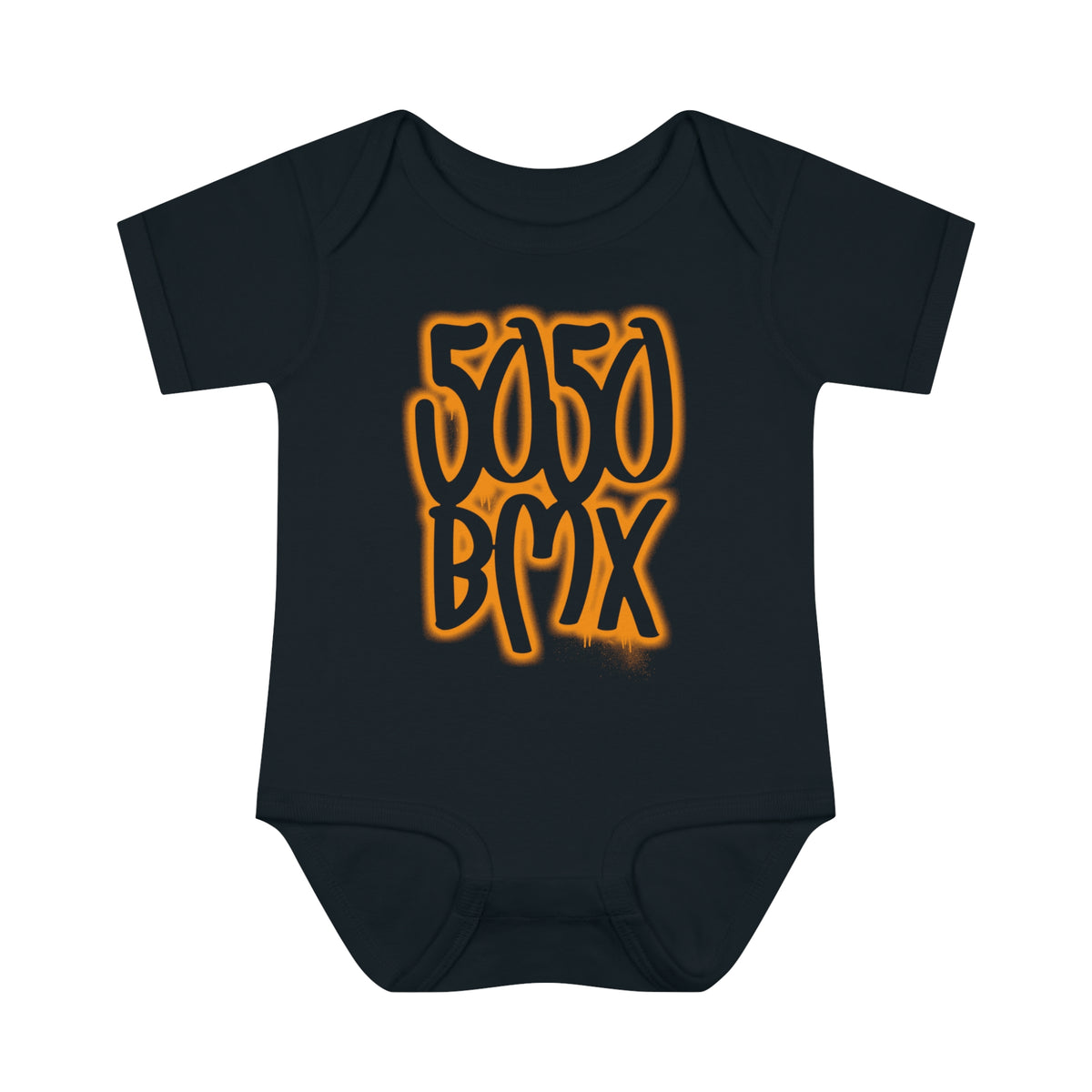 5050bmx Graffiti Infant Baby Onesie (Orange)