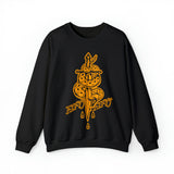 5050bmx La Muerte Snake Dagger Crewneck Sweatshirt (Orange)