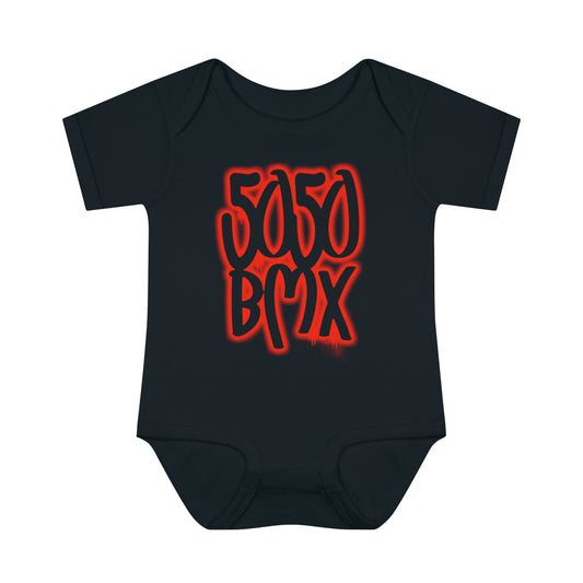 5050bmx Graffiti Infant Baby Onesie (Red)