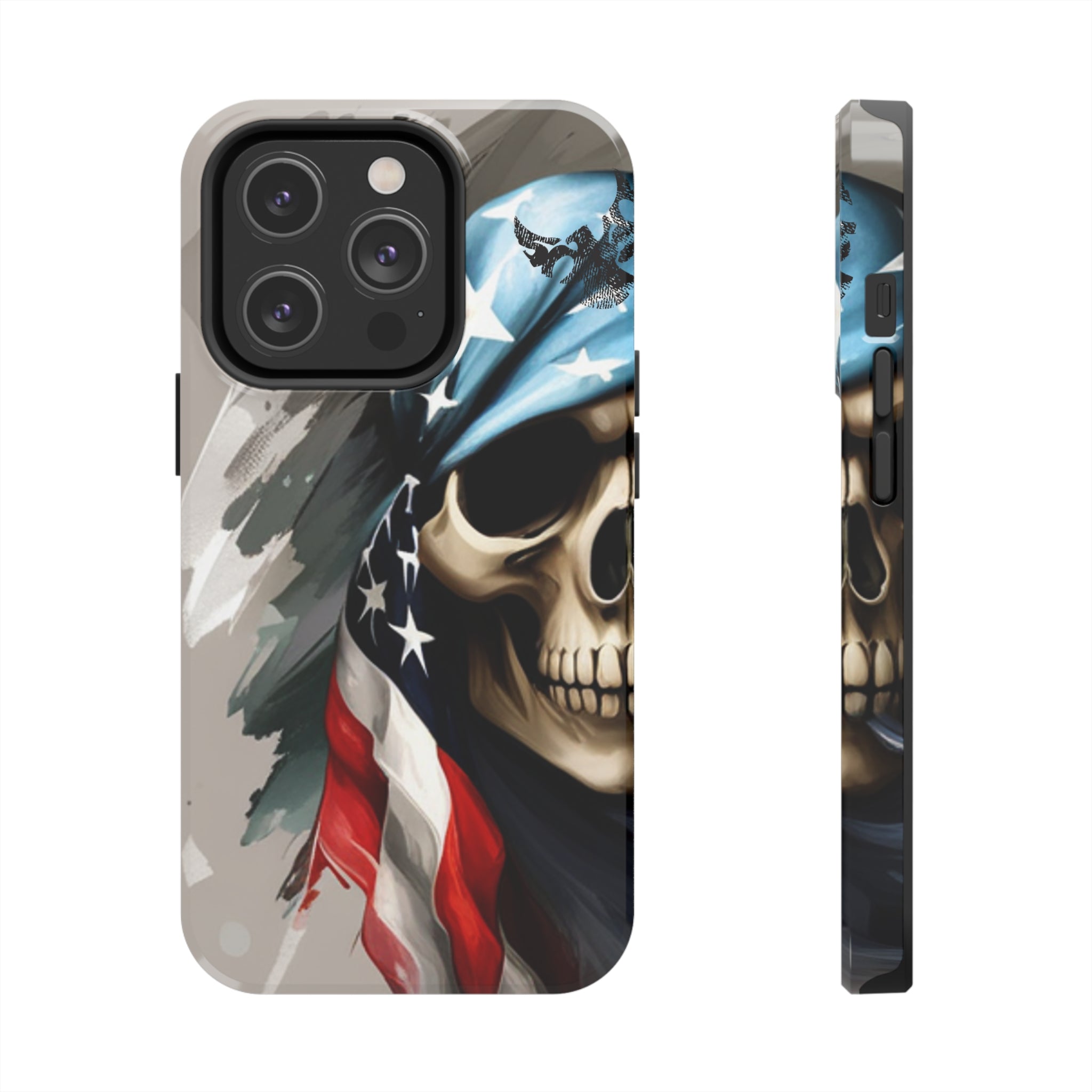 5050bmx American Skull Tough iPhone 14 Phone Case