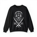 5050bmx La Muerte Skull Crewneck Sweatshirt (White)