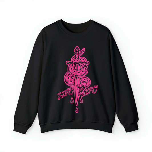 5050bmx La Muerte Snake Dagger Crewneck Sweatshirt (Pink)
