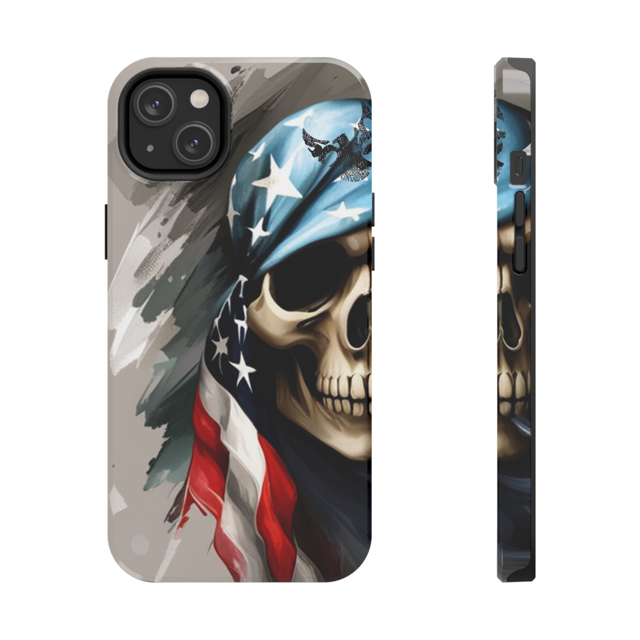 5050bmx American Skull Tough iPhone 14 Phone Case