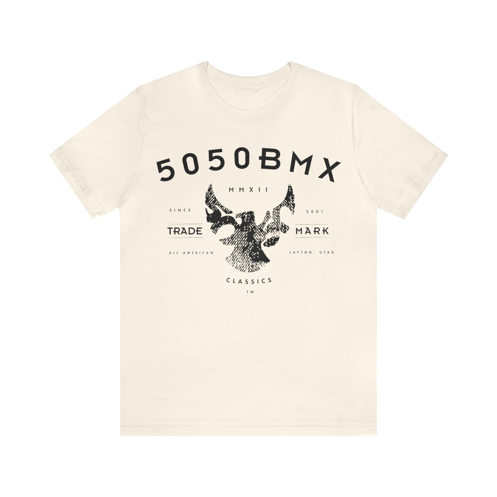 5050bmx Trademark (Front Print) (Black) - Short Sleeve Tee