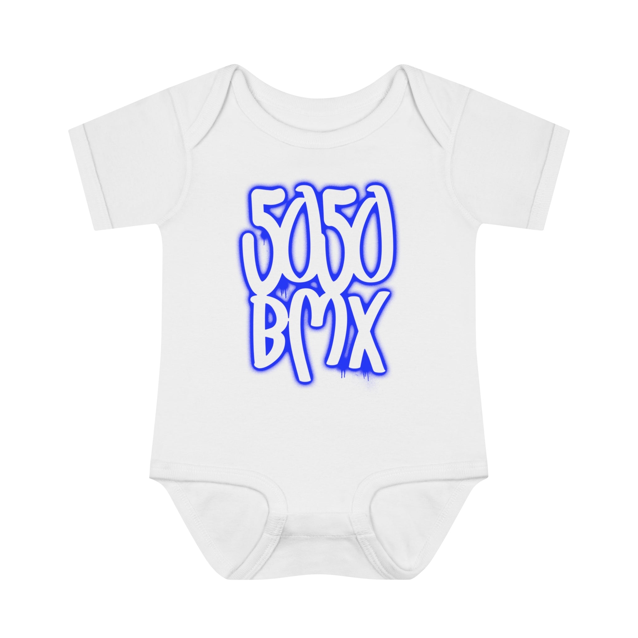 5050bmx Graffiti Infant Baby Onesie (Blue)