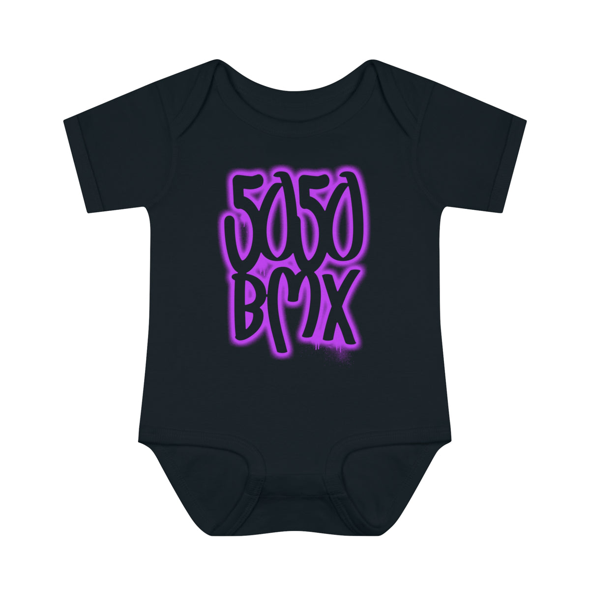 5050bmx Graffiti Infant Baby Onesie (Purple)