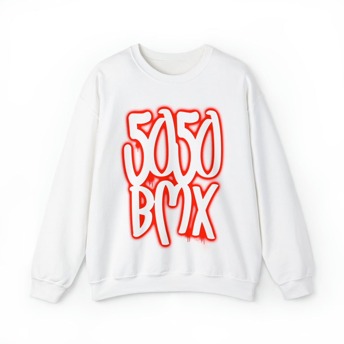 5050bmx Graffiti Crewneck Sweatshirt (Red)