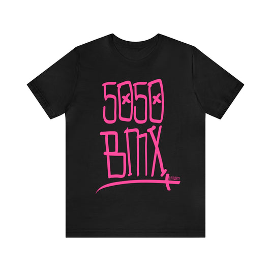 5050bmx Scrawl (Pink) - Short Sleeve Tee