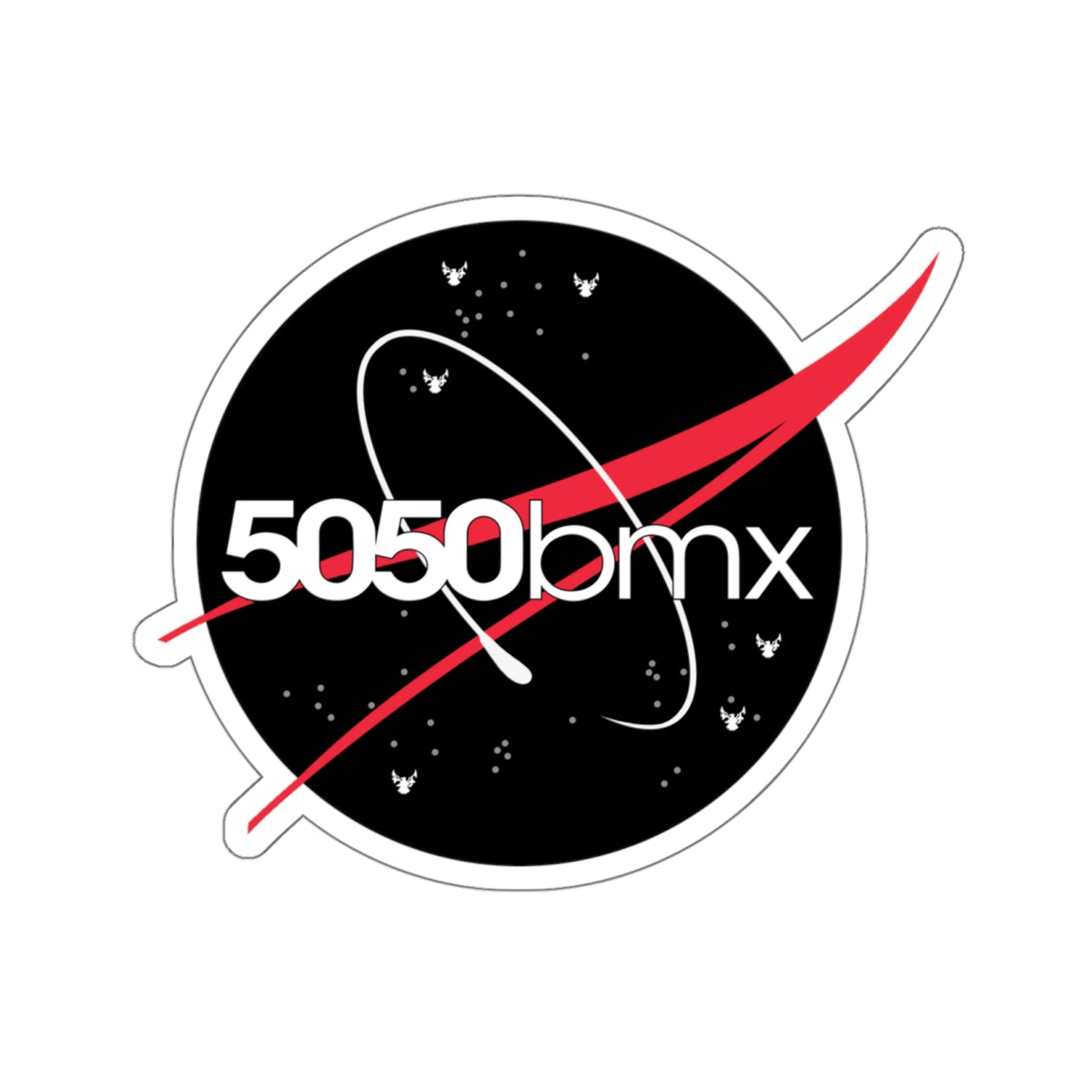 5050bmx Lunar Launchpad Sticker (4" or 6")