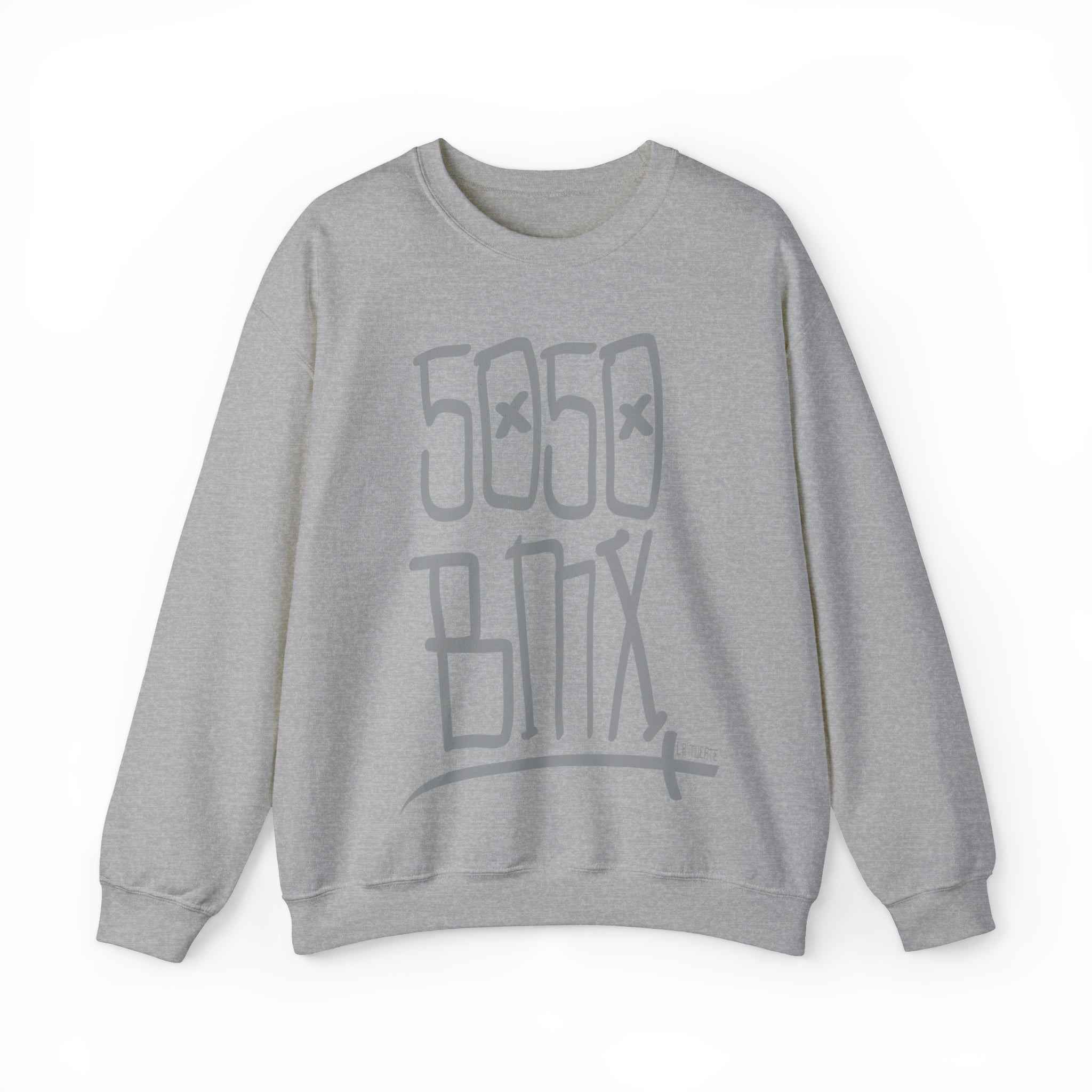 5050bmx Scrawl Crewneck Sweatshirt (Silver)