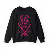 5050bmx La Muerte Skull Crewneck Sweatshirt (Neon Pink)