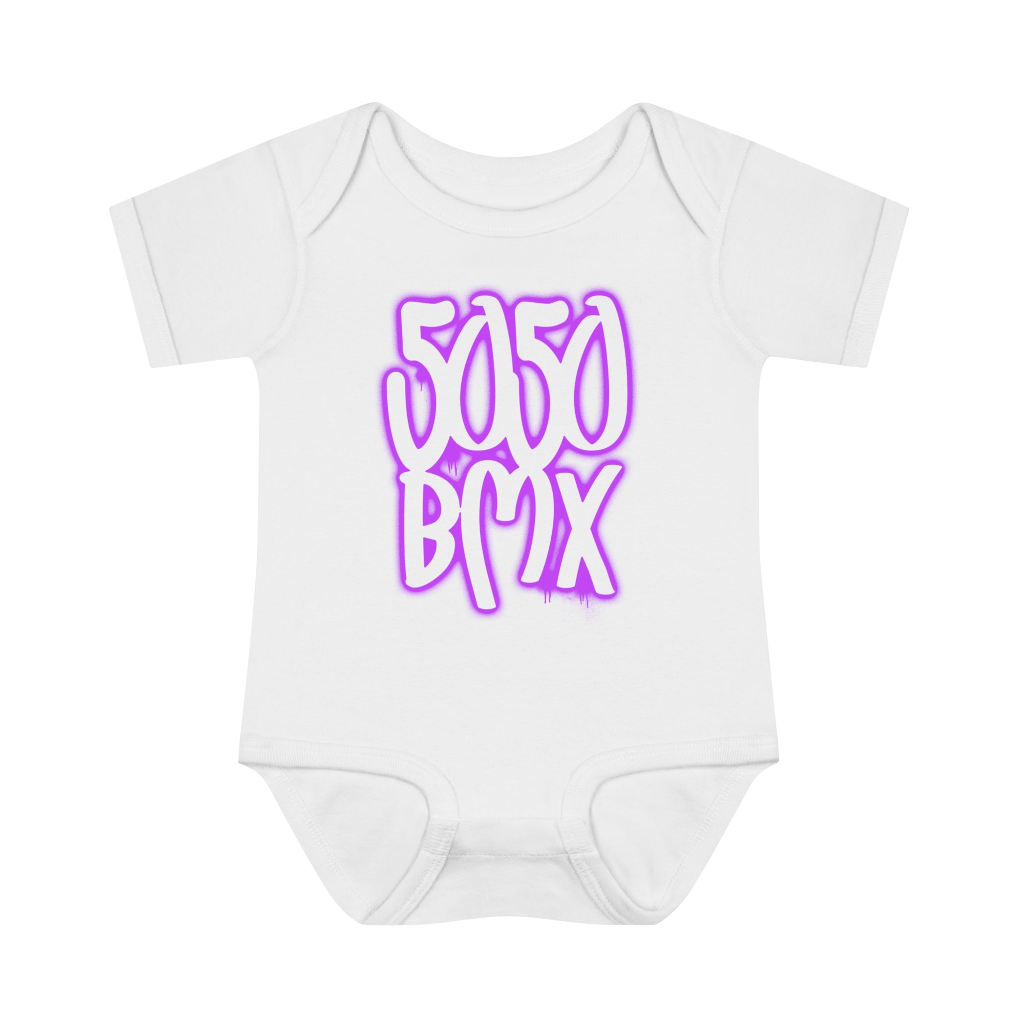 5050bmx Graffiti Infant Baby Onesie (Purple)